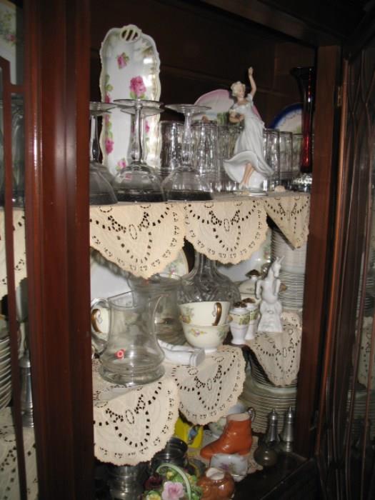 goblets, full set of china