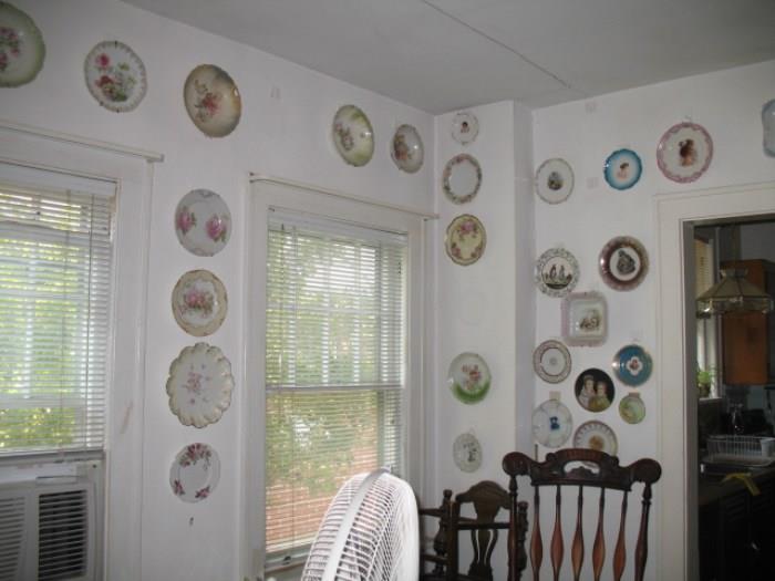 floral plates, portrait plates