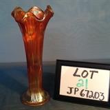 JP021 - #696 Fenton Diamond & Rib Marigold Vase