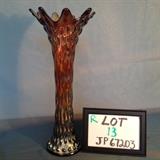 JP013 R - #46 Fenton Rustic Amethyst Funeral Vase