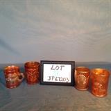 JP030 - #705-685 Carnival Glass Tumblers-Various Patterns