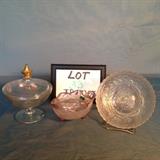 JP033 - #117-618 Compote with Lid-Creamer & Bowl