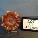 JP032 - #734 Dugan Marigold Apple Blossom Fluted Bowl