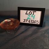 JP024 - #736 Fluted Ruffled Marigold Pedestal Dish