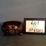 JP037 - #761 Fenton Cobalt Blue Vintage Fernery Center Bowl