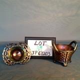 JP039 - #641 Cobalt Blue Carnival 2 Handled Basket