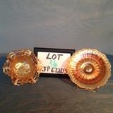 JP036 - #731 Fenton Marigold Stippled Rays/Scale Band Plate