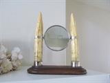 antique Rowland Ward tusk shaving mirror