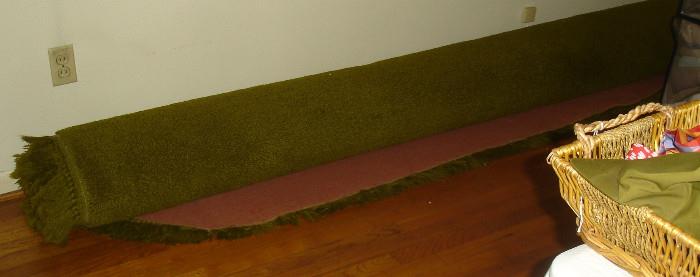 Vintage area rug - Karastan green wool
