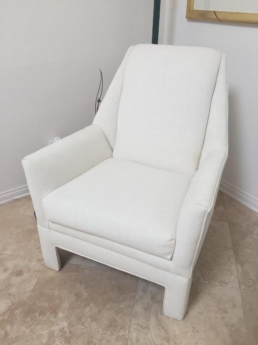 Beautiful white modern arm chair 