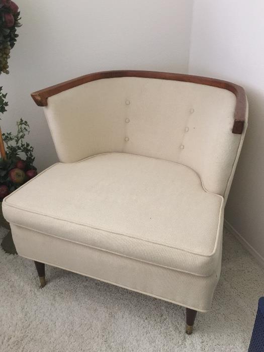 Wonderful vintage custom upholstered bedroom chair