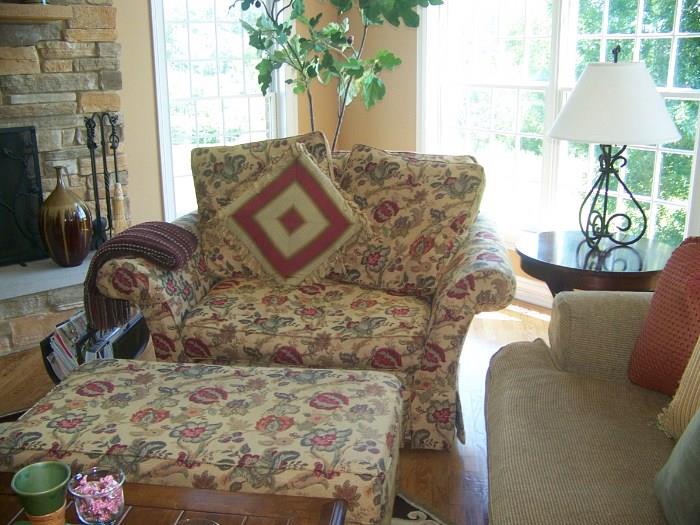 Over sized Chair and Ottoman