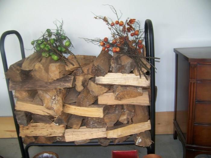 wood rack and wood for sale