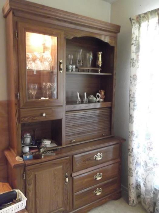 lighted china hutch