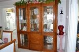 Solid Oak Hutch, Grecian accent pieces