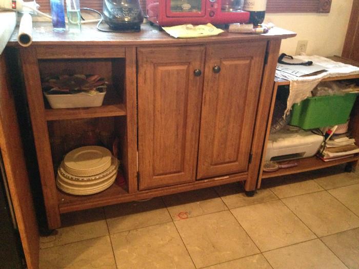 Free-standing kitchen cabinet.