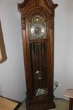 Tall grandfather clock.