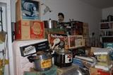 New still in boxes vintage and modern kitchen appliances.