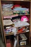 Cabinets of fabrics.