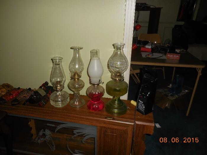 vintage oil lamps