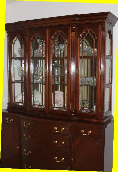 China Hutch - in very good shape, because the family viewed it as an heirloom. Approx dimensions: 82"H x 20"W x 62"L. 