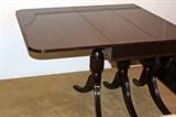 Highly versatile table. Having both sides up extends the table to approximately 63".