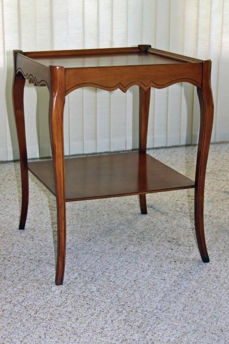 Small two shelf table that matches the oval dining table.
