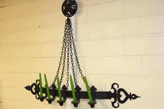 Rod iron wall hanging-approximately 47" wide.
