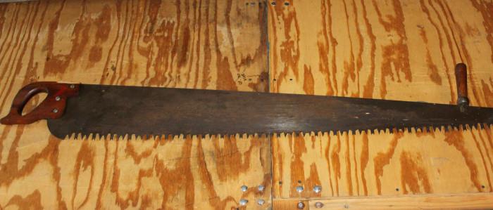 Antique 2-handled saw.