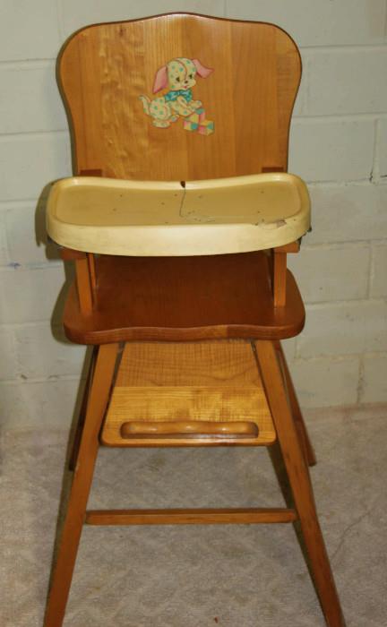 Antique Oak High Chair