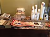 19'70's baseball cards, pennants, and 7-11 collectors cups
