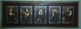 Antique Framed Photograph of a Woman in Several Poses