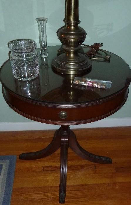Round Claw Foot Mahogany Table, Waterford Crystal Candy Jar