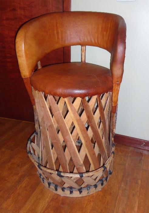 Genuine Mexican leather chair.