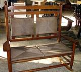 Two Seat Wooden Rocker