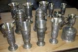 Large Selection of Pewter Goblets