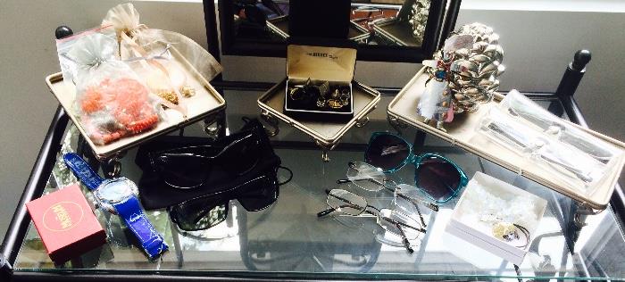 Sunglasses, Costume Jewelry, Cuff Links, Watches and More