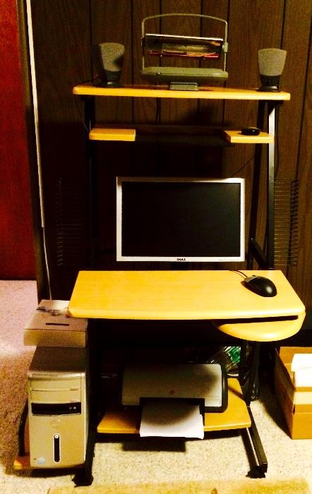 Dell Desktop Computer (Manufacture Reset and Includes Original Disks), Computer Desk and More