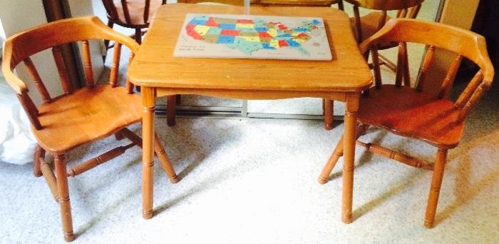 Child's Table with Two Matching Chairs