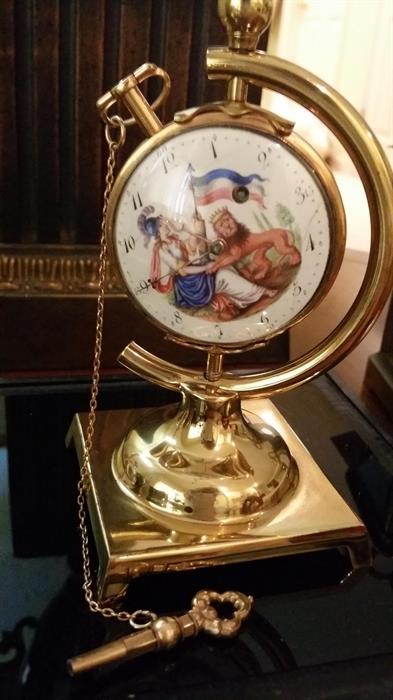Stunning pocket watch Verge Fusee ( this is the system that allowed watches to tick and tock) c 1790 k18 with display stand