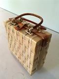 1950's to 60's rattan and lucite Ladies' hand bag by Stylecraft of Miami, FL.