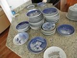 Royal Copenhagen blue and white collector plates