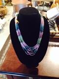 Rita Bass Coors beaded multi strand necklace