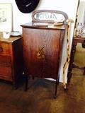 Music cabinet with small shelfs for sheet music, small oval mirror,  in excellent condition