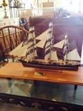 Model ship of the Cutty Sark in plexi case