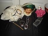 Royal Doulton toby and figurine.  Some of the jewelry.