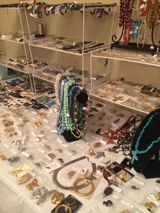 Just part of the costume jewelry selections
