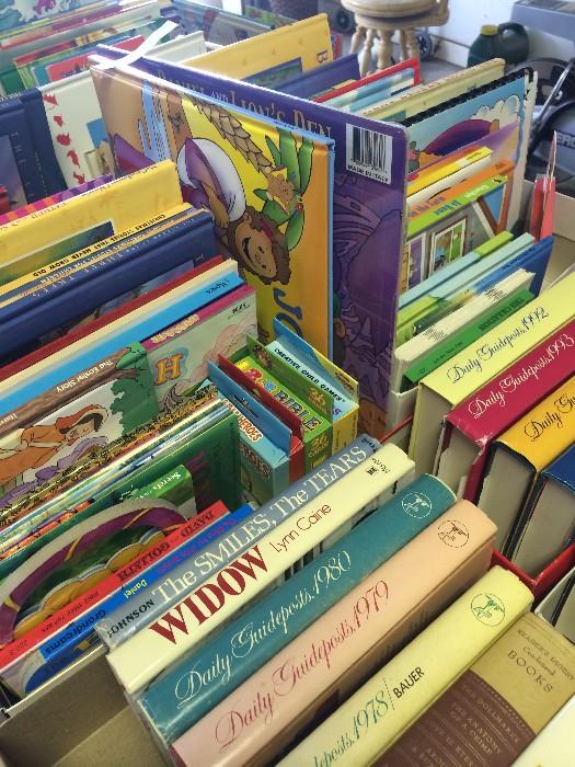 Large selection of books includes brand new children's books.