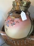 Antique hanging lamp (boxed for safety)