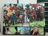 "New Avengers #8" by Stan Lee, Giclee print on canvas, 18x24, 90/99, Marvel Artworks, Certificate of Authenticity included.